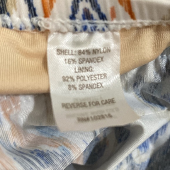 Garnet Hill Muilticolor Ikat Print Swim Dress 6 Overlay Bathing Suit - Picture 6 of 10